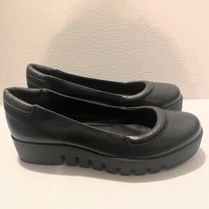 Max Studio Graham Waxed Calf Platform Leather Loafers SZ 7.5 M